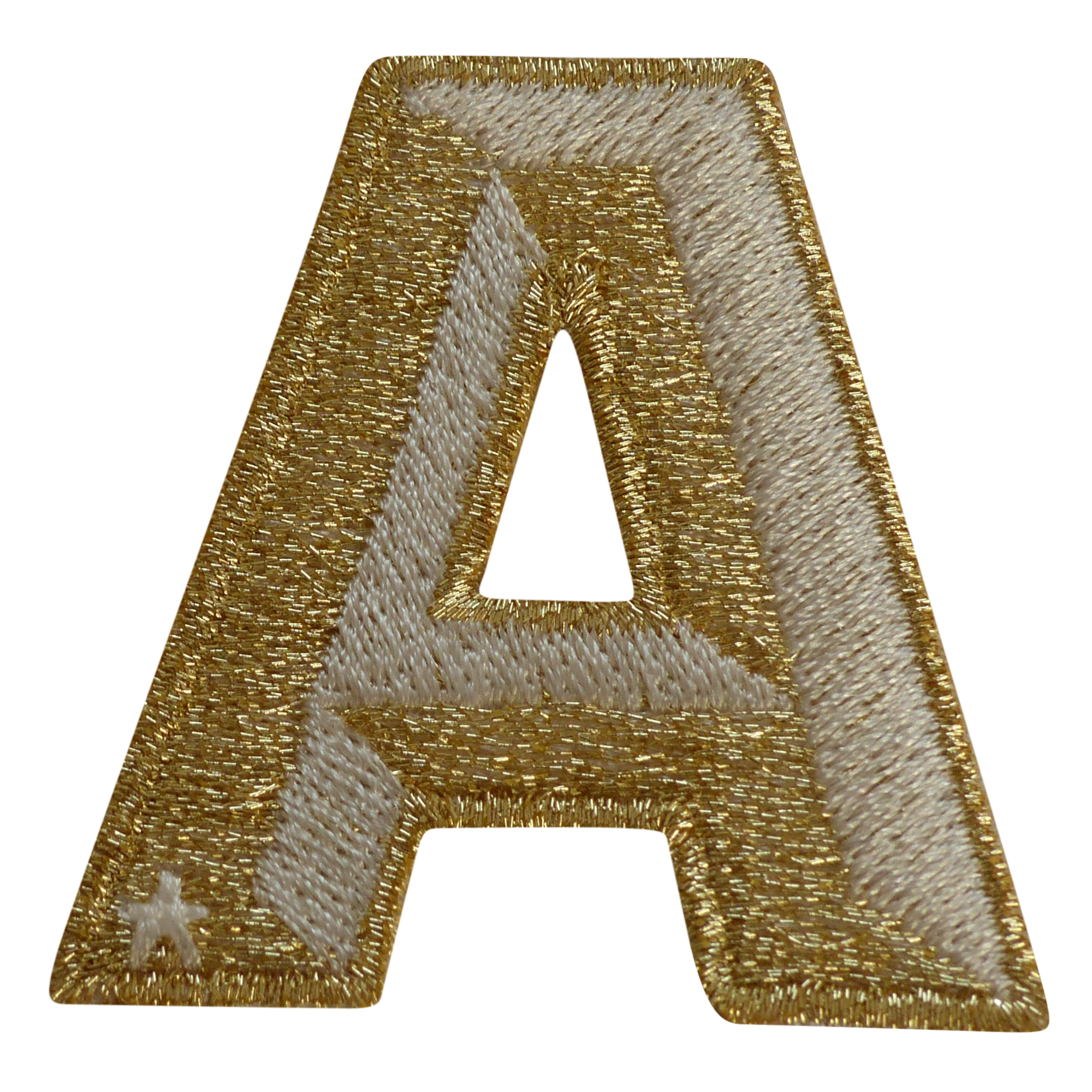 Label SINGLE LETTER · gold/weiß