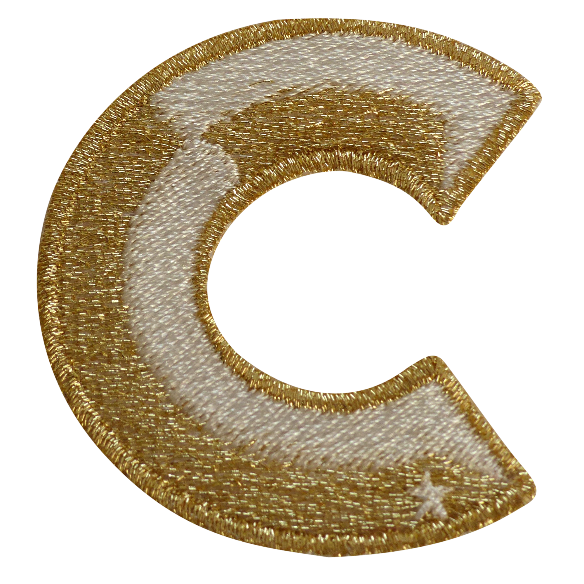 Label SINGLE LETTER · gold/weiß