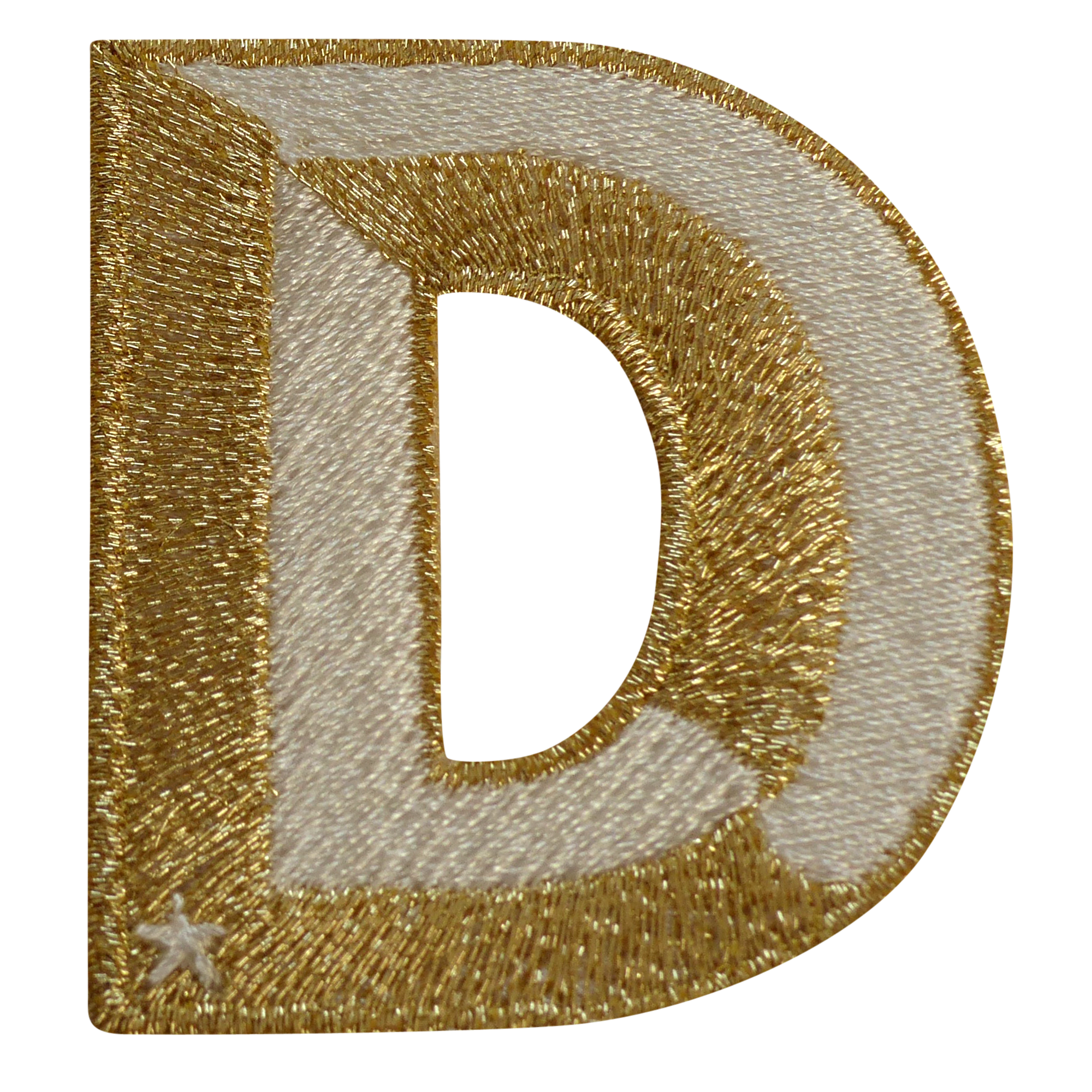 Label SINGLE LETTER · gold/weiß