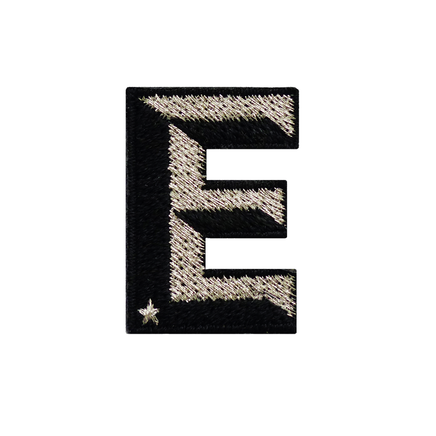 Label SINGLE LETTER MINI · schwarz/silber