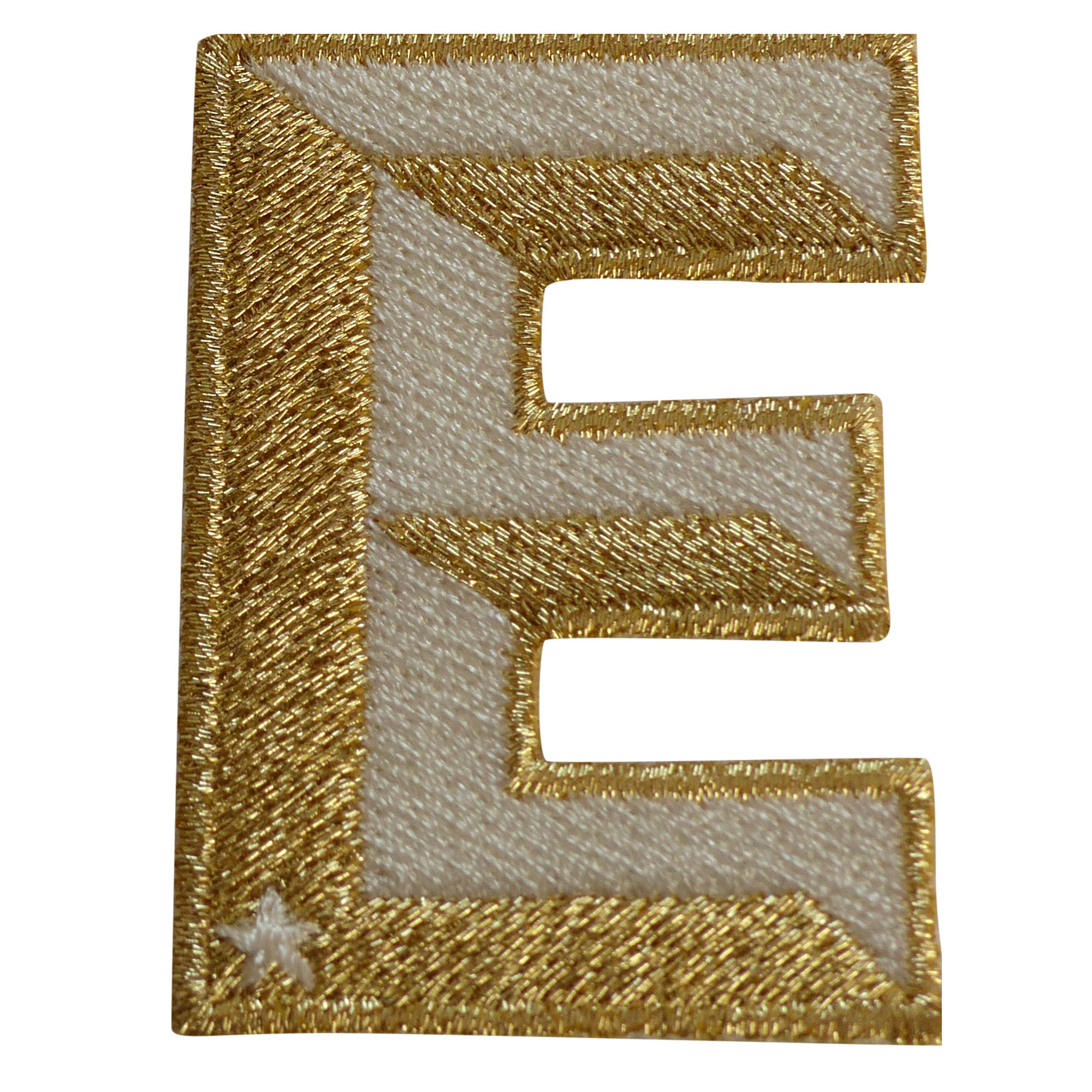 Label SINGLE LETTER · gold/weiß