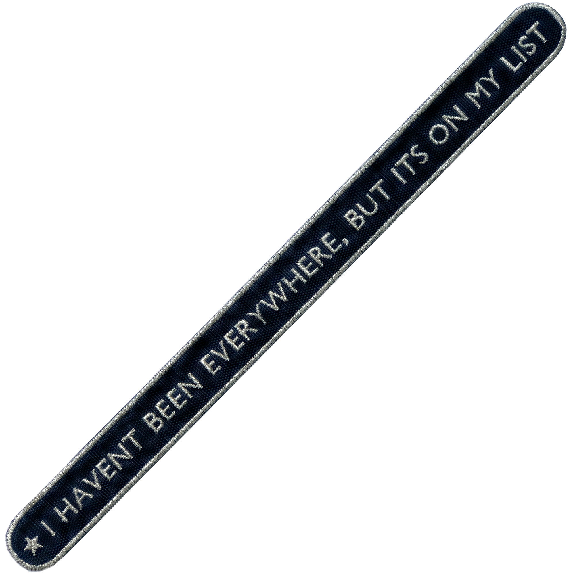 KOFFER PATCH: EVERYWHERE · dunkelblau/silber