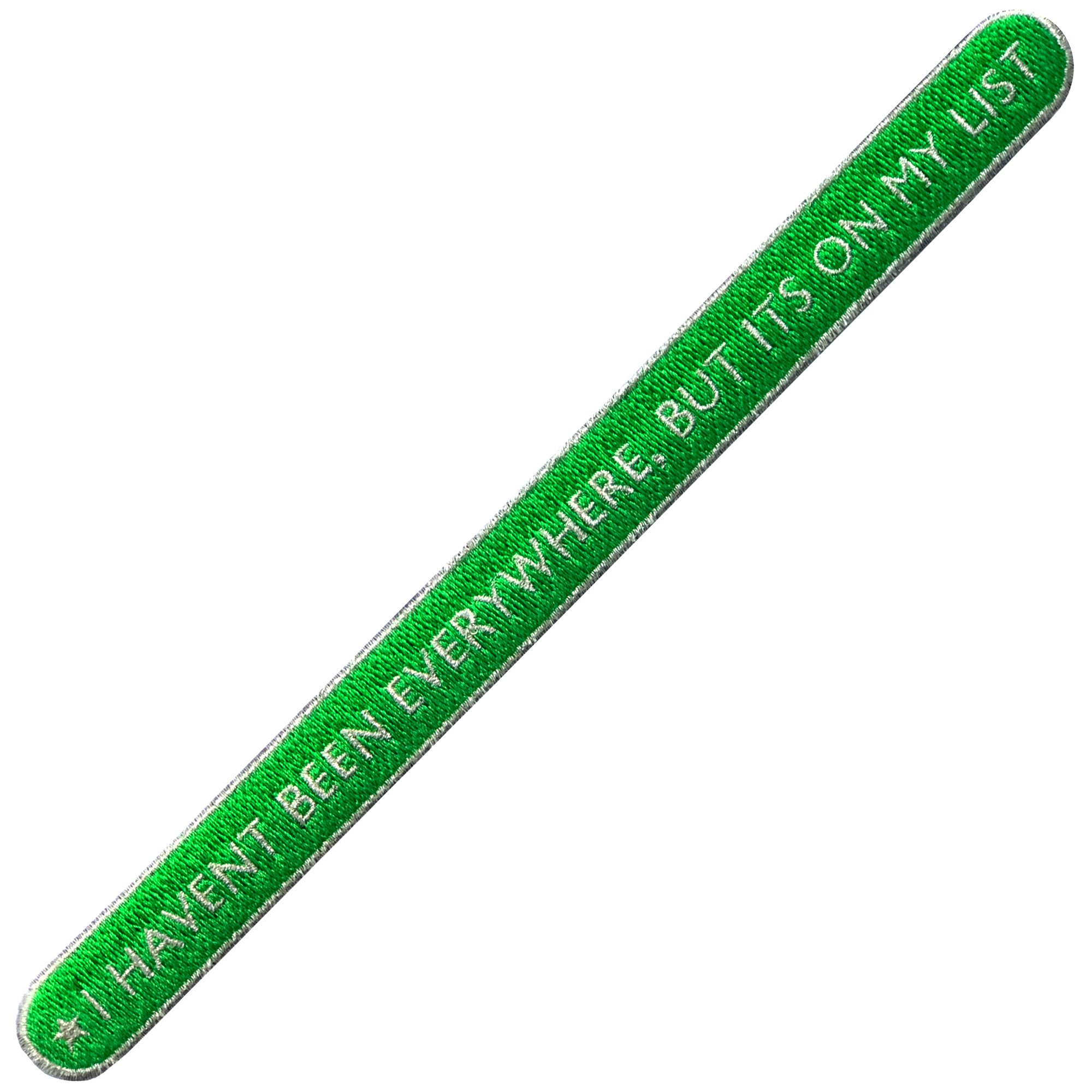 KOFFER PATCH: EVERYWHERE · grün/silber