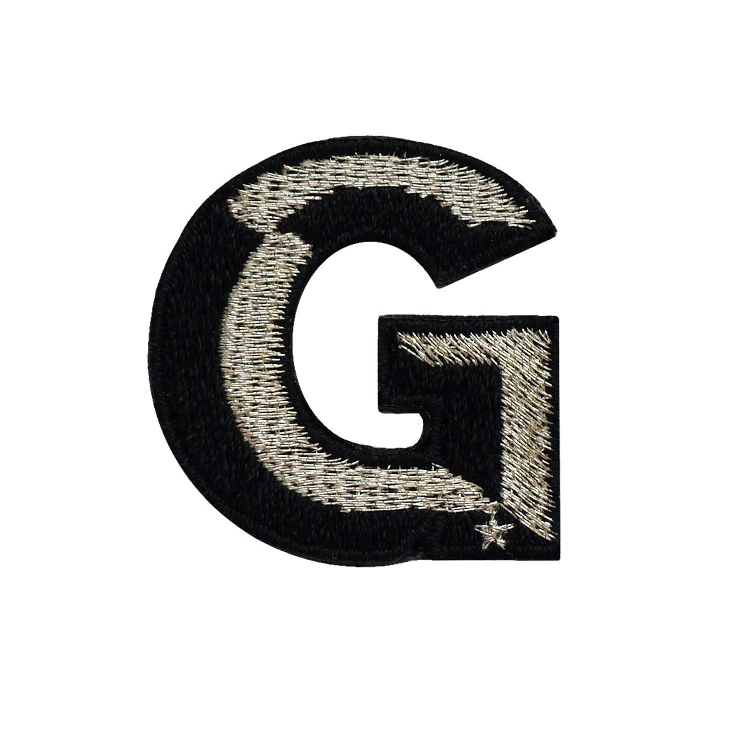 Label SINGLE LETTER MINI · schwarz/silber