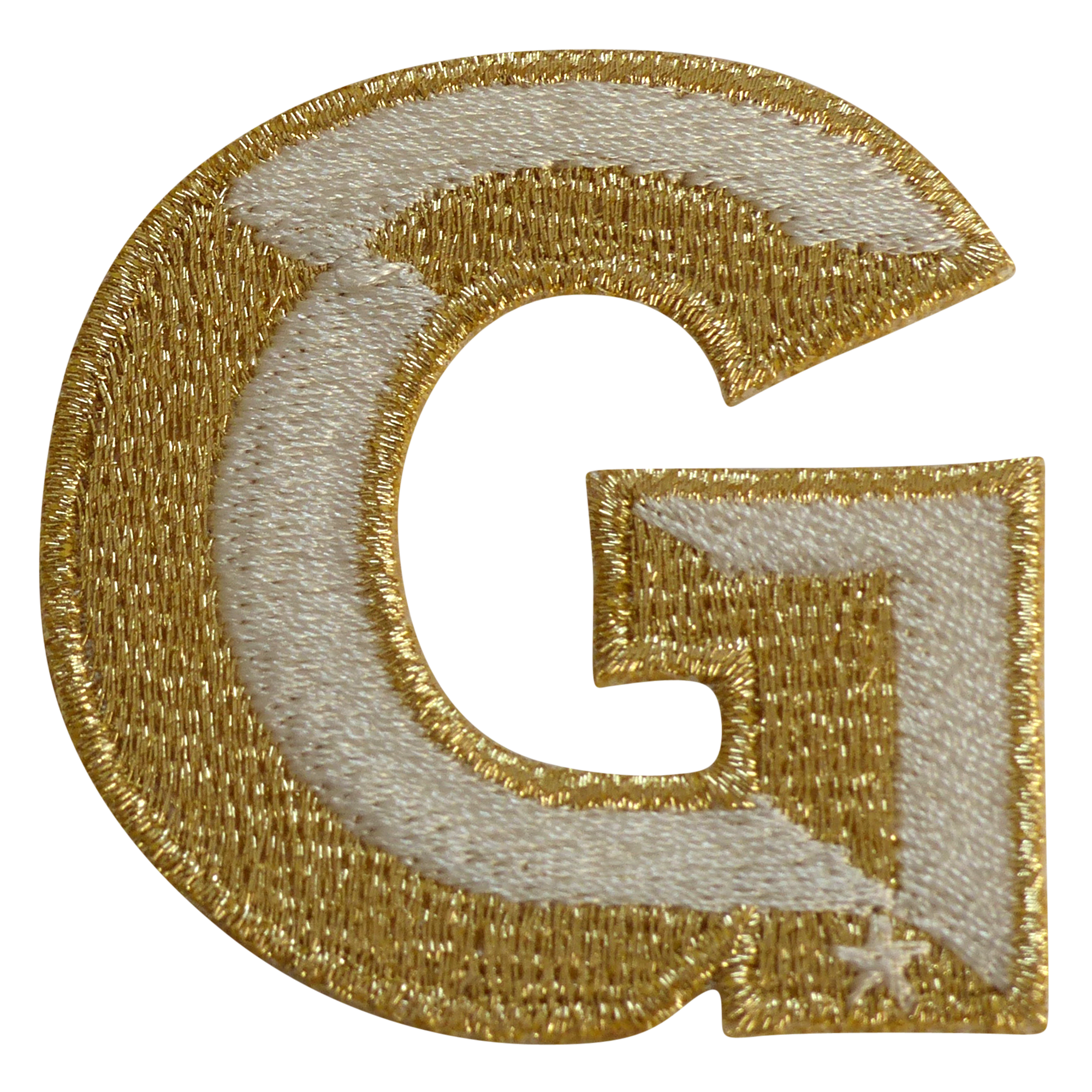 Label SINGLE LETTER · gold/weiß