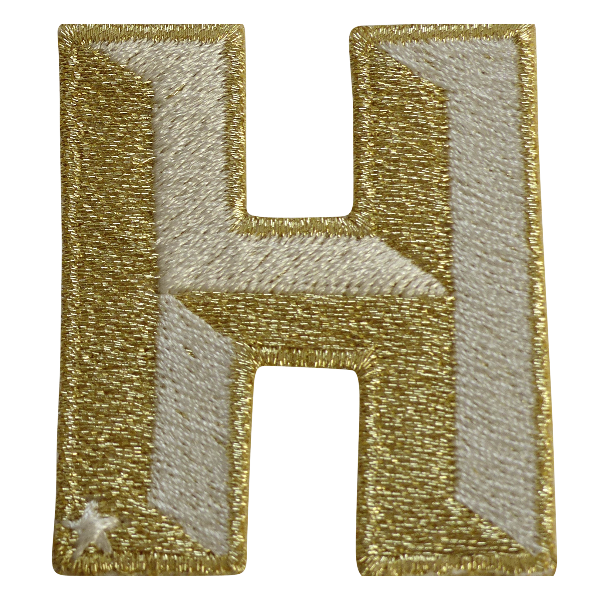 Label SINGLE LETTER · gold/weiß