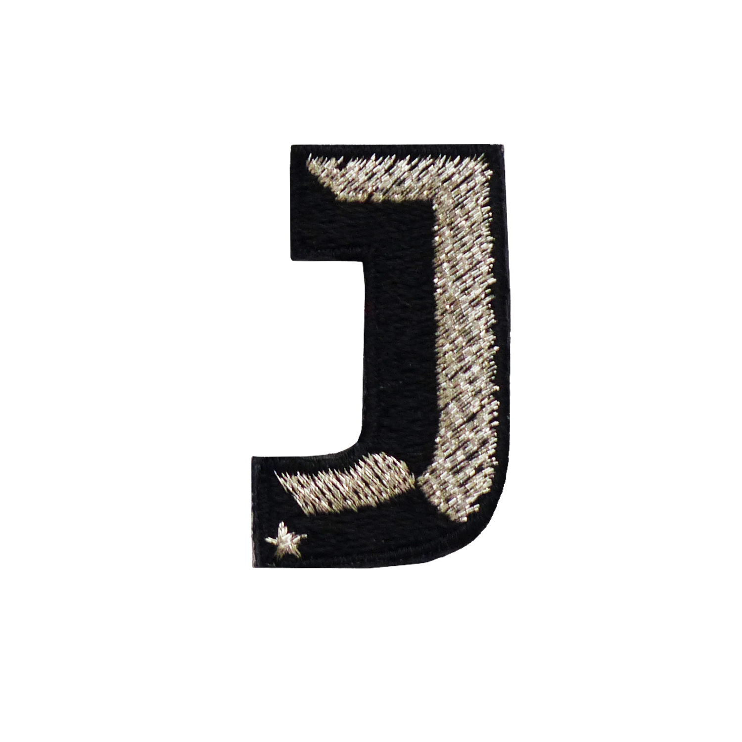 Label SINGLE LETTER MINI · schwarz/silber