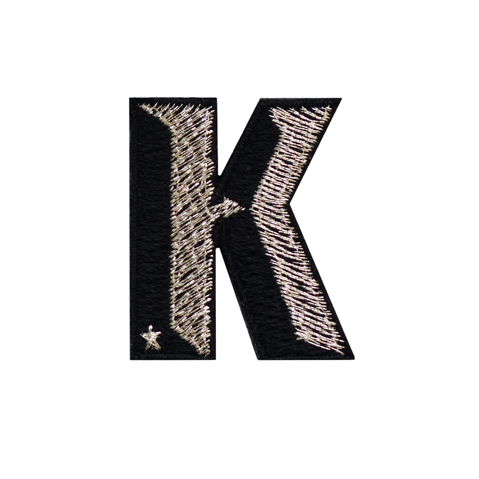 Label SINGLE LETTER MINI · schwarz/silber
