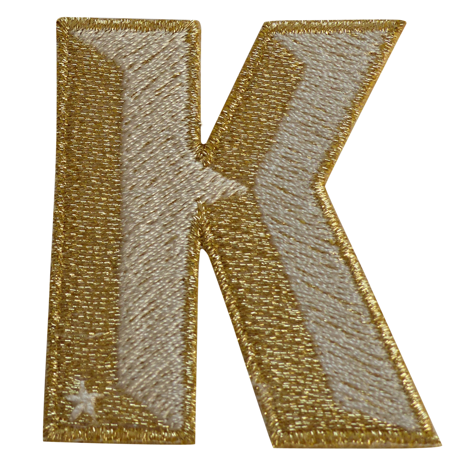 Label SINGLE LETTER · gold/weiß
