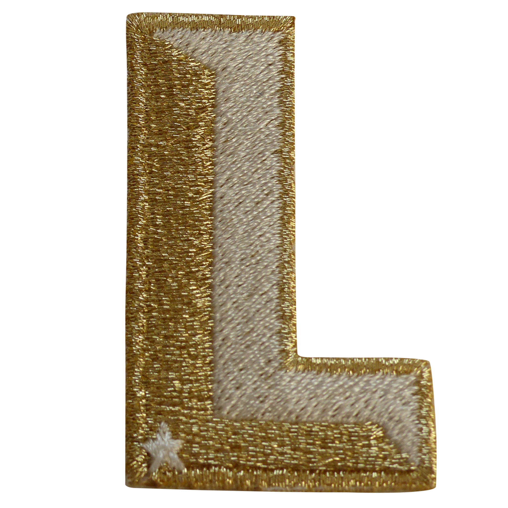 Label SINGLE LETTER · gold/weiß