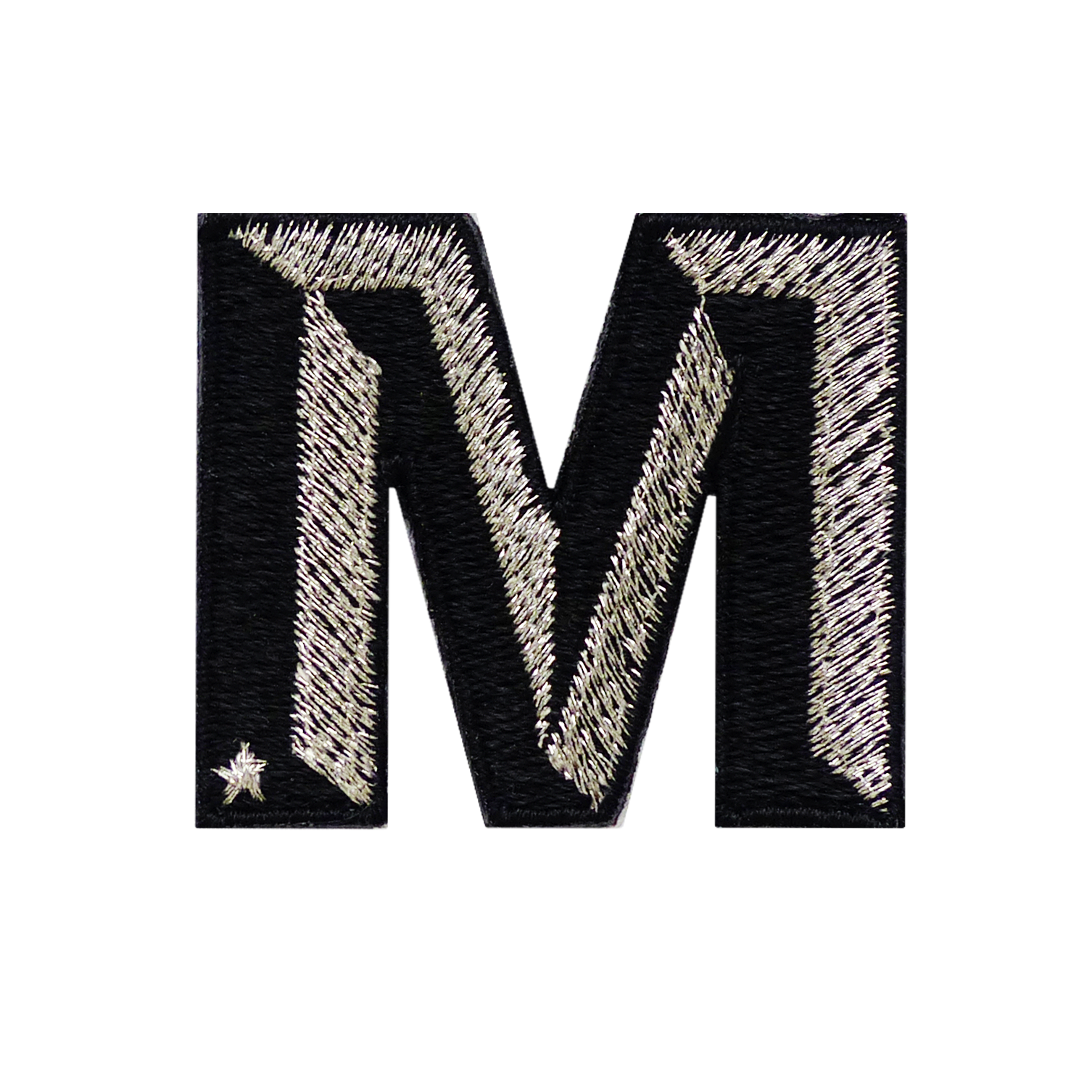 Label SINGLE LETTER MINI · schwarz/silber