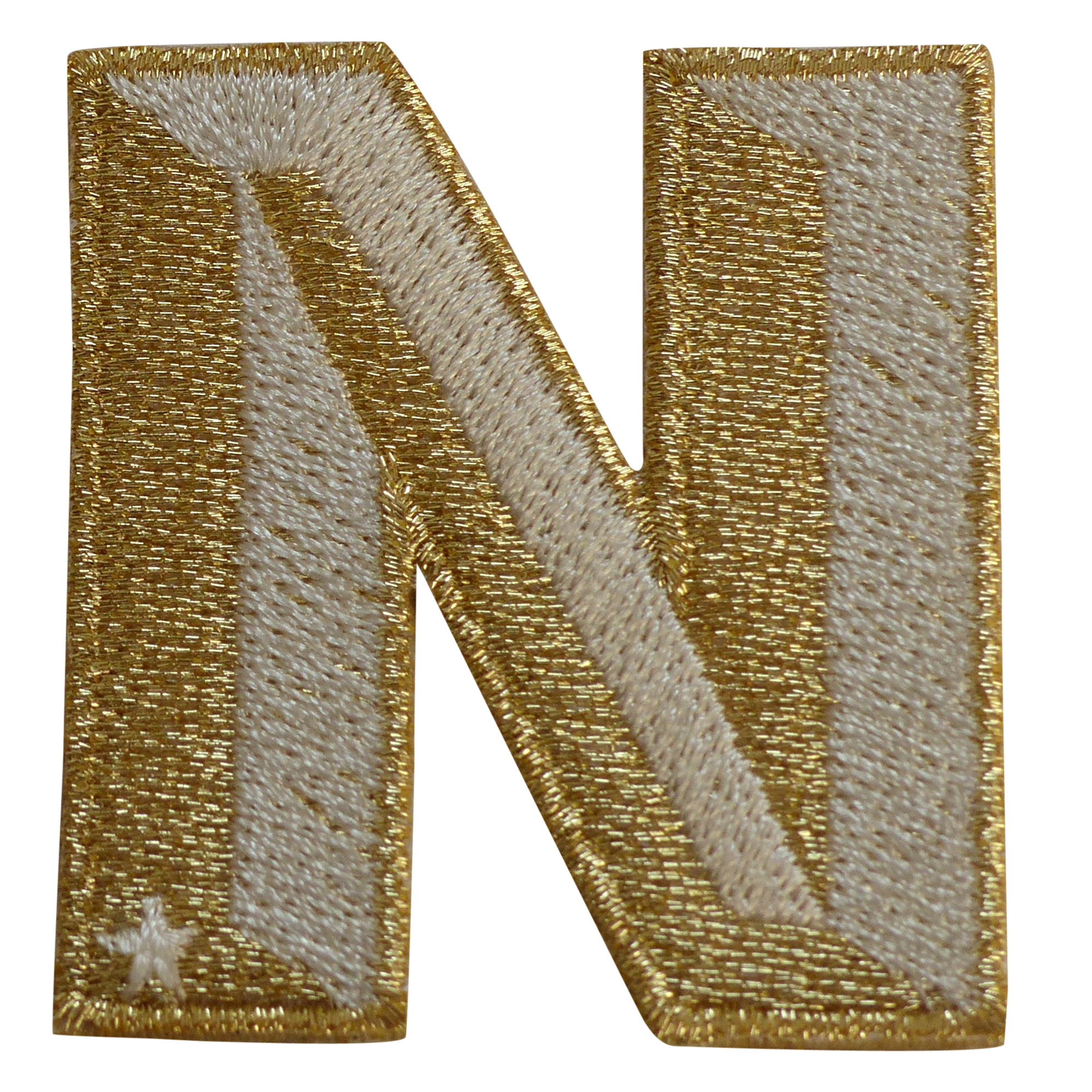 Label SINGLE LETTER · gold/weiß