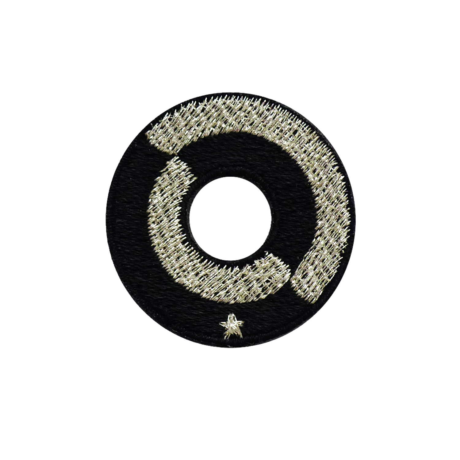 Label SINGLE LETTER MINI · schwarz/silber