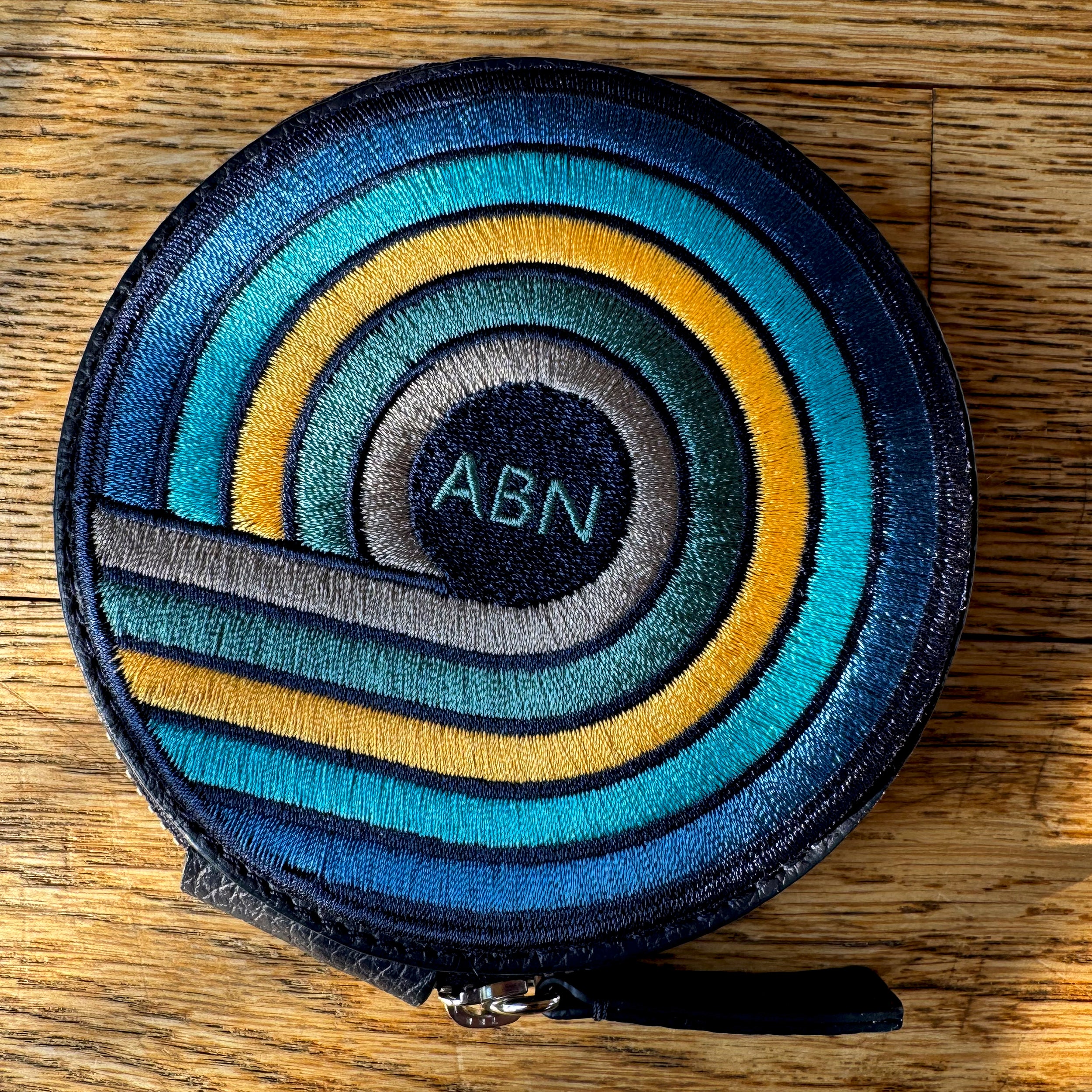 Rundes Etui SPIRAL BLAU