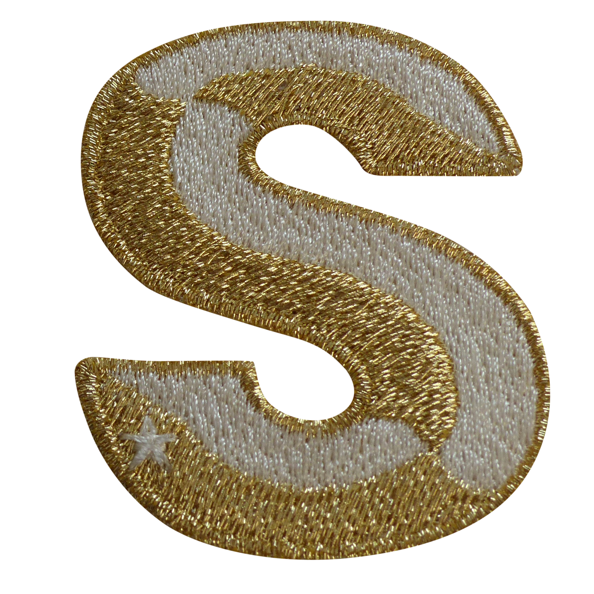 Label SINGLE LETTER · gold/weiß