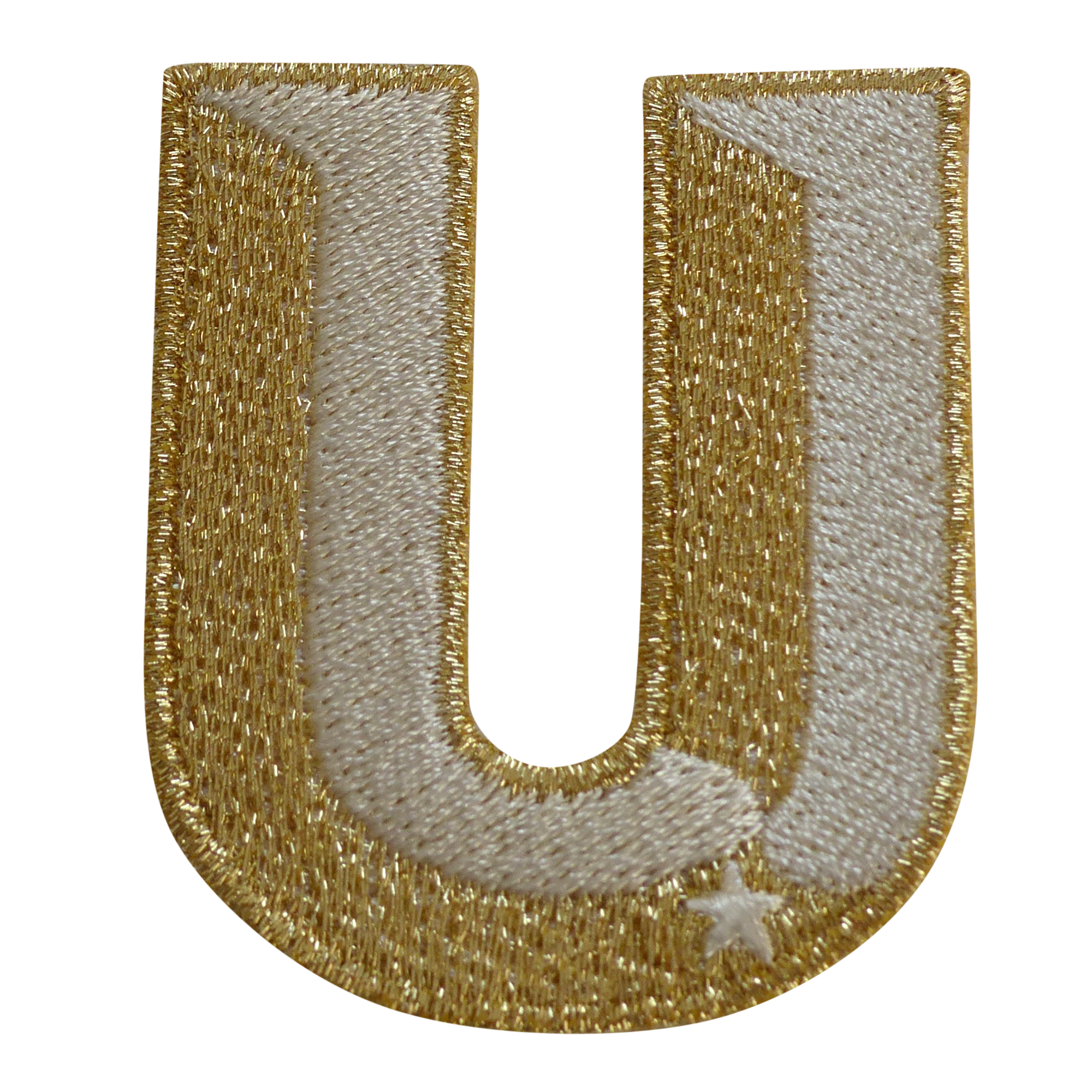 Label SINGLE LETTER · gold/weiß