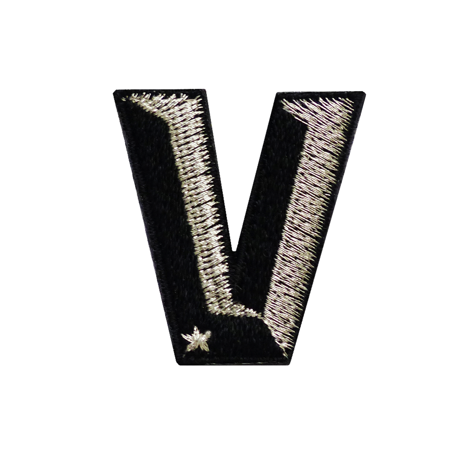 Label SINGLE LETTER MINI · schwarz/silber