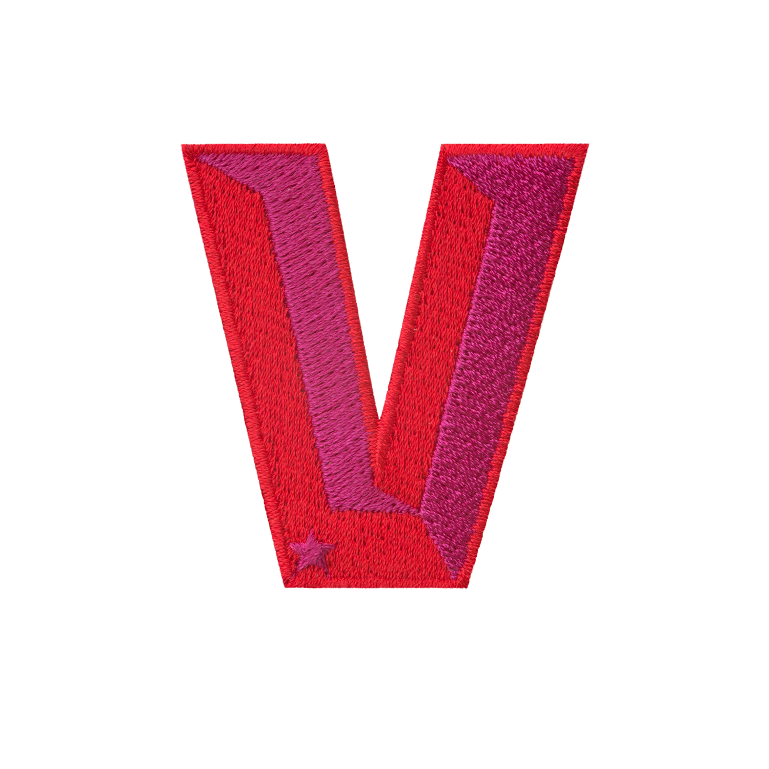 Label SINGLE LETTER MINI · rot/pink