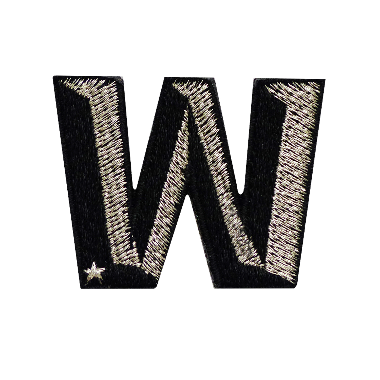 Label SINGLE LETTER MINI · schwarz/silber