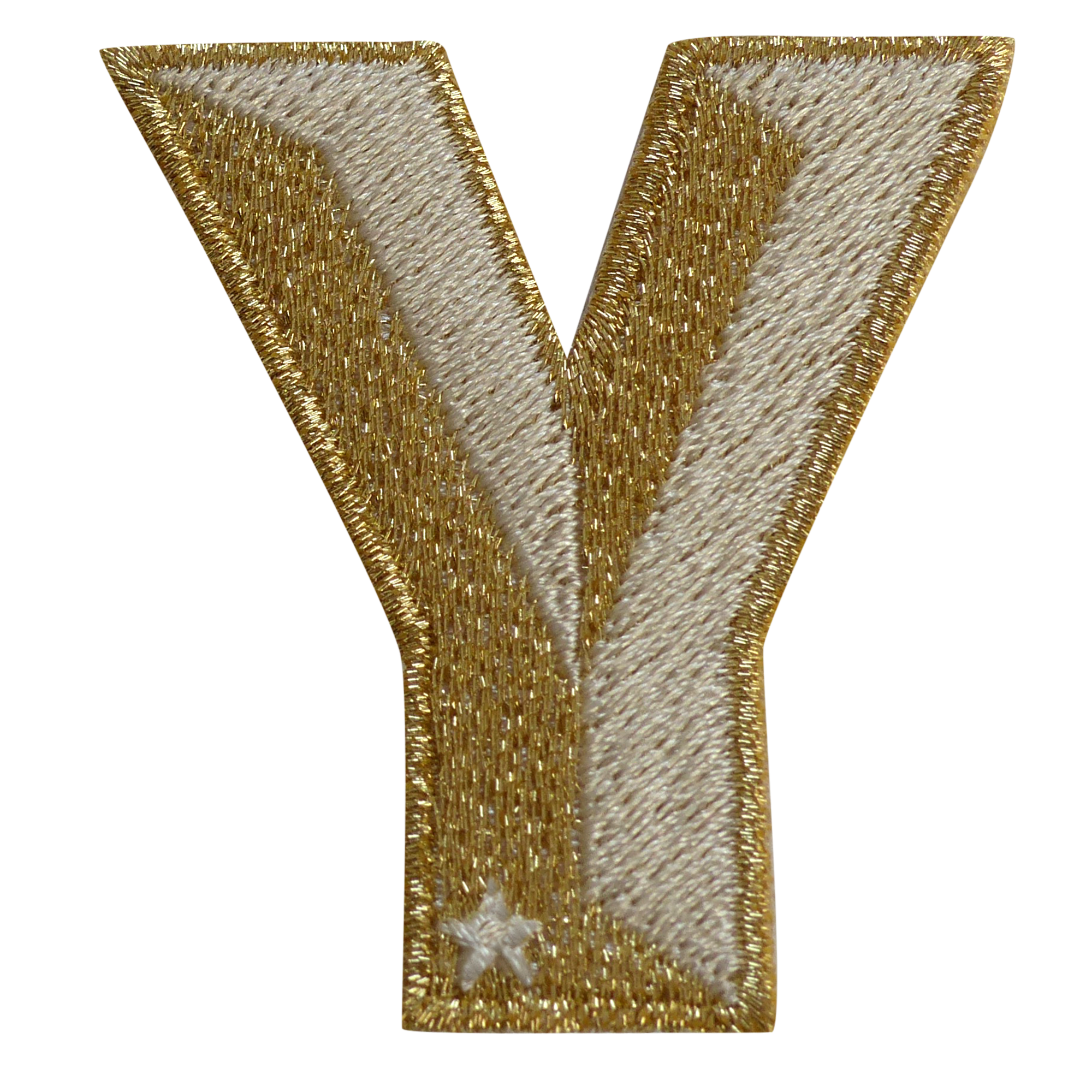 Label SINGLE LETTER · gold/weiß