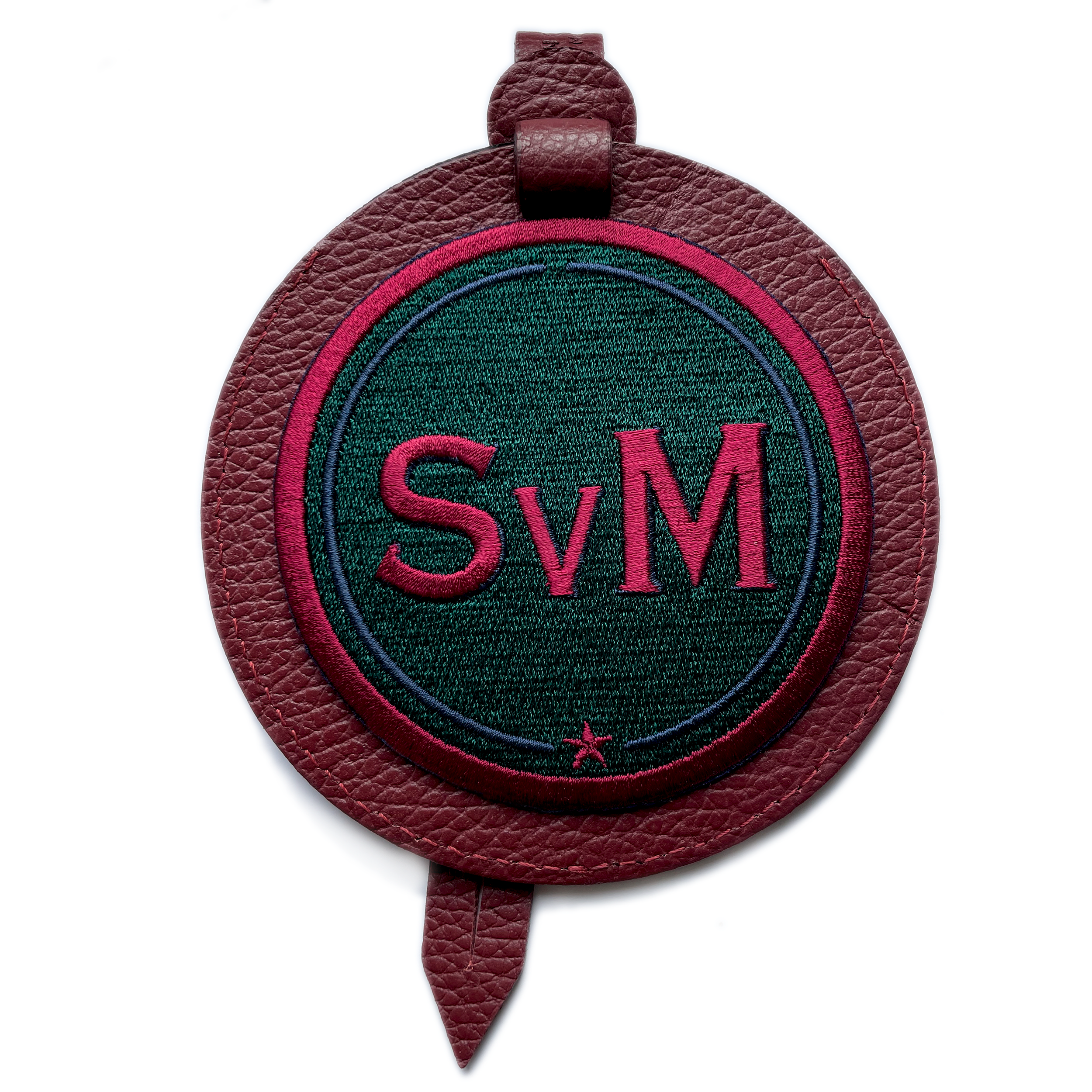 Gepäckanhänger Bordeaux INITIALEN · dunkelgrün