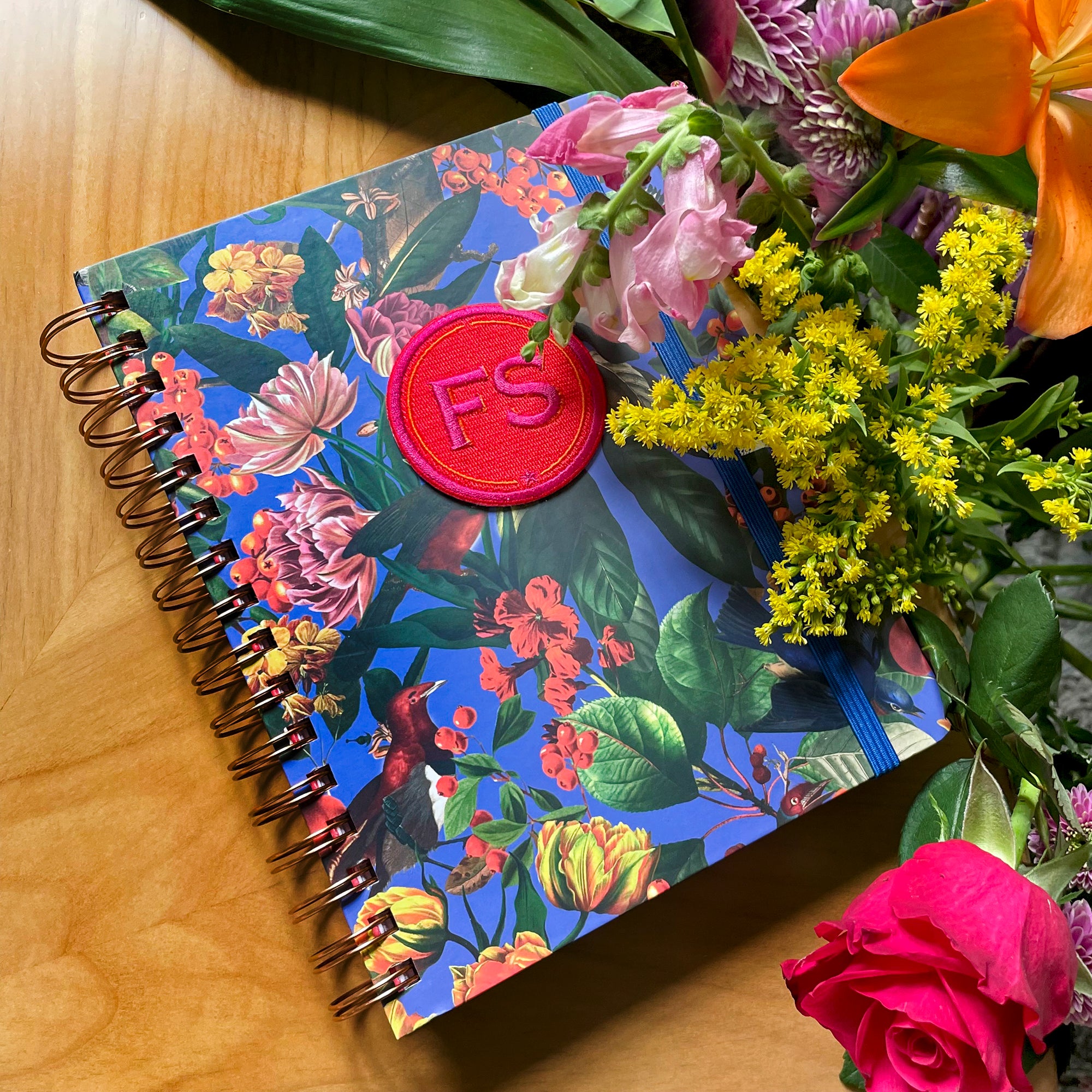 Ringbuch Vogelbeere mit Initialen-Patch