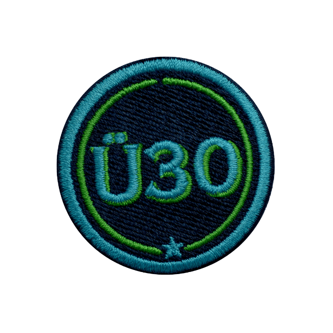 Label INITIALEN · 4cm · türkis/grün · personalisierbar