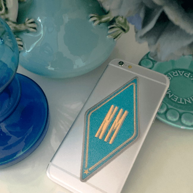 Label Karo · türkis · personalisierbar