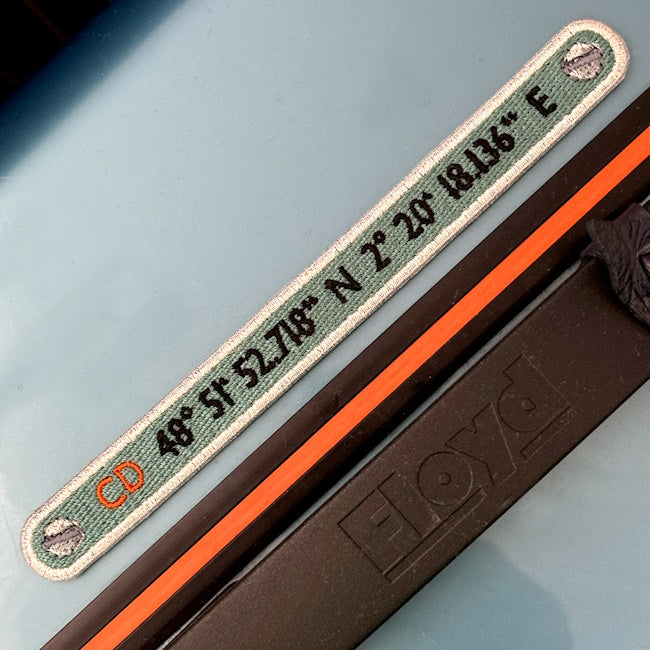 KOFFER PATCH: INITIALEN + GPS KOORDINATEN GRÜN · personalisierbar