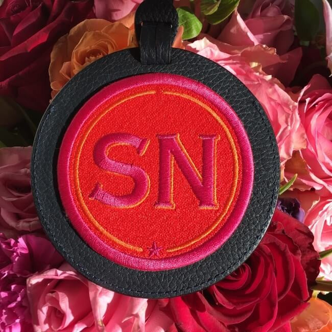 Gepäckanhänger INITIALEN · rot/pink