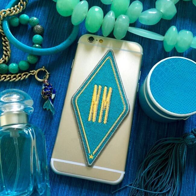 Label Karo · türkis · personalisierbar