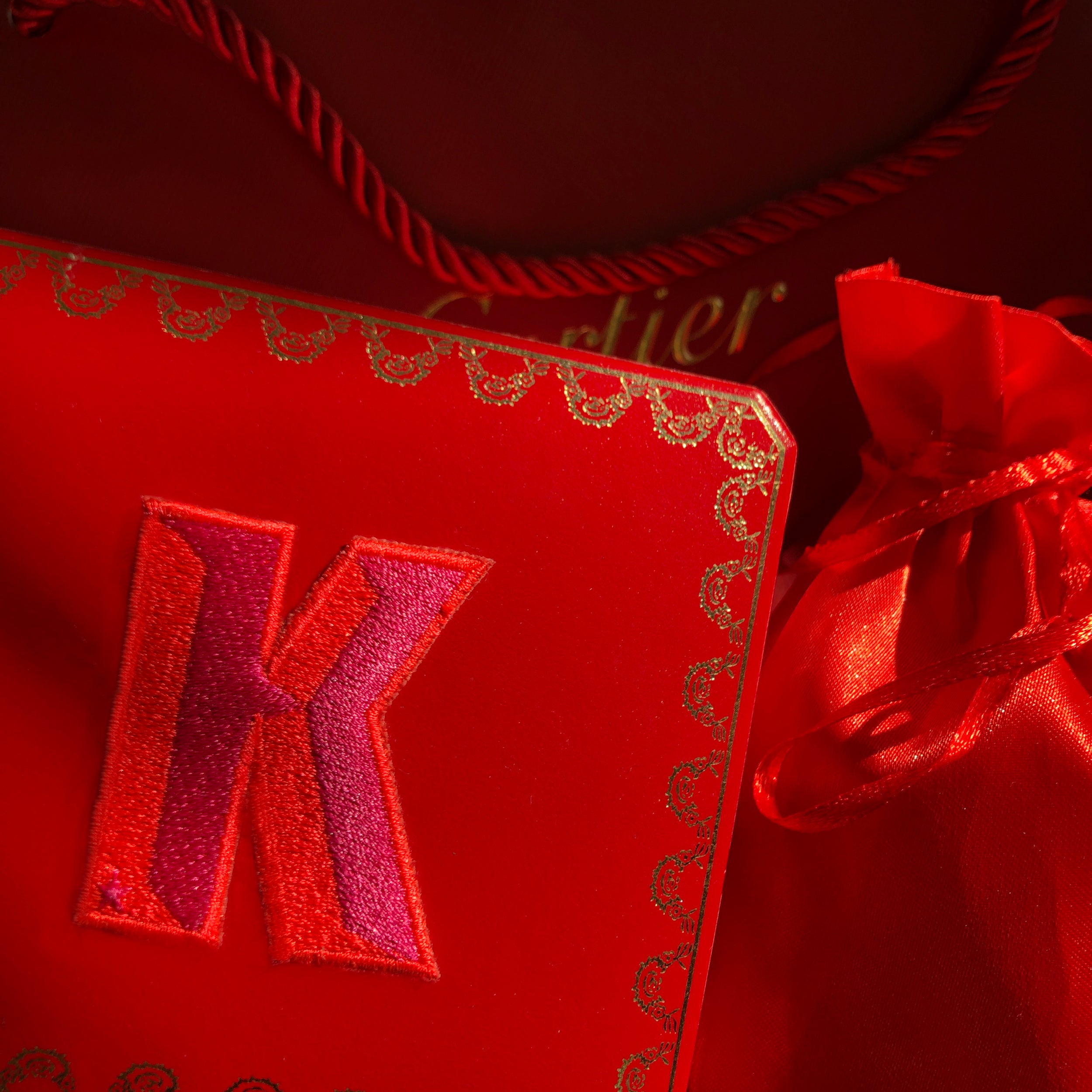 Label SINGLE LETTER · rot/pink