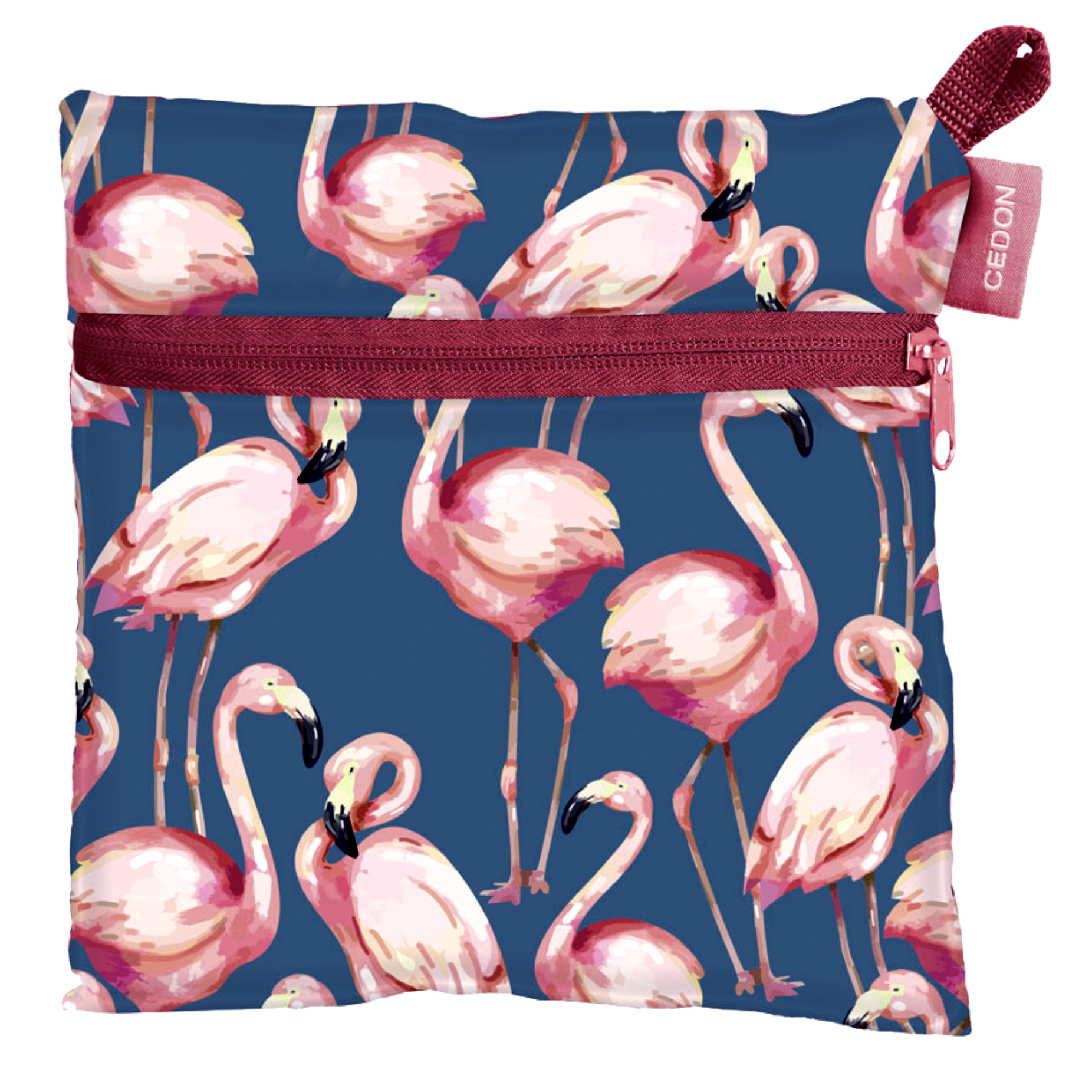 Easy Travel Bag DE LUXE PINK FLAMINGO mit Initialen-Patch