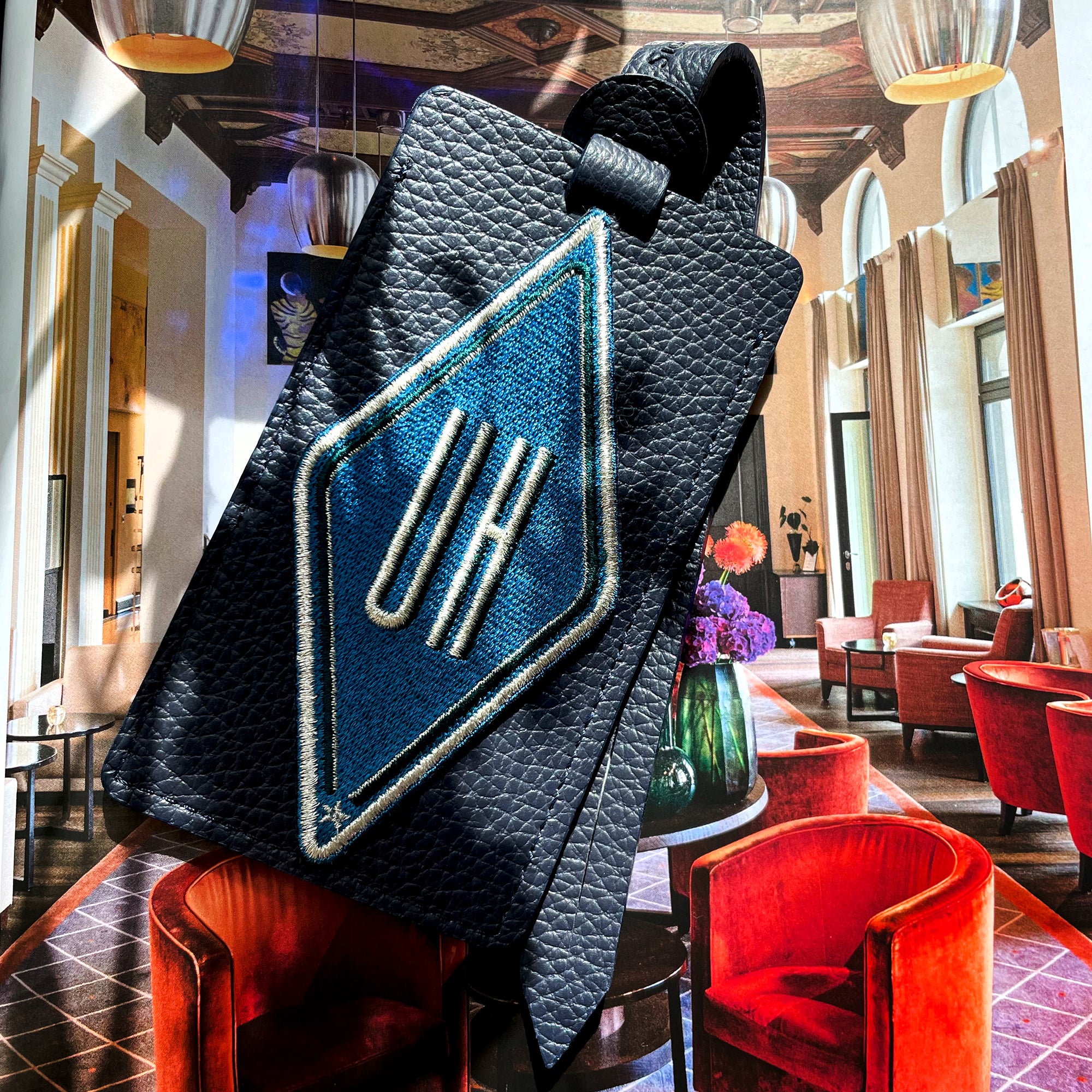 Label Karo · petrol/silber · personalisierbar