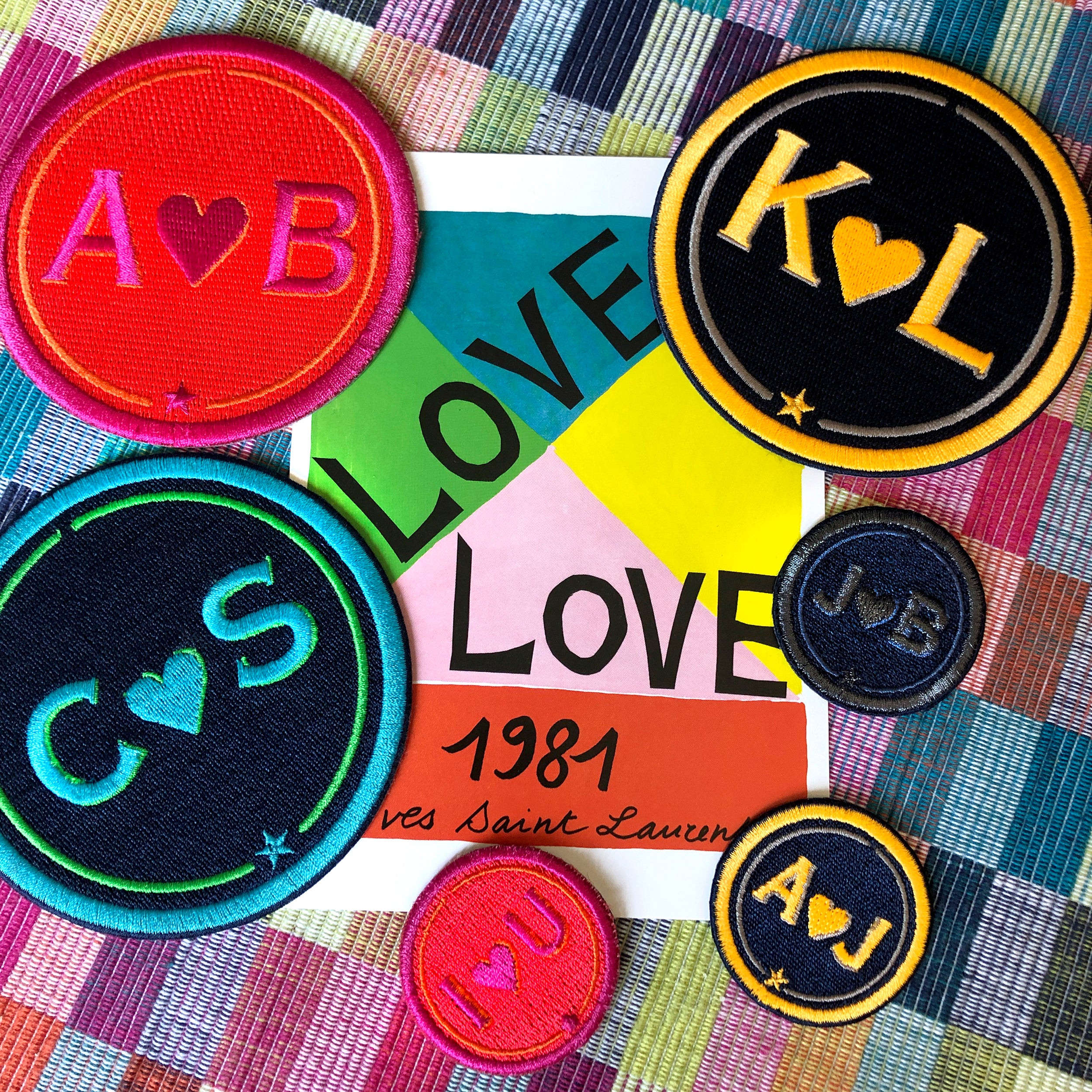 Gepäckanhänger LOVE · türkis/grün · personalisierbar