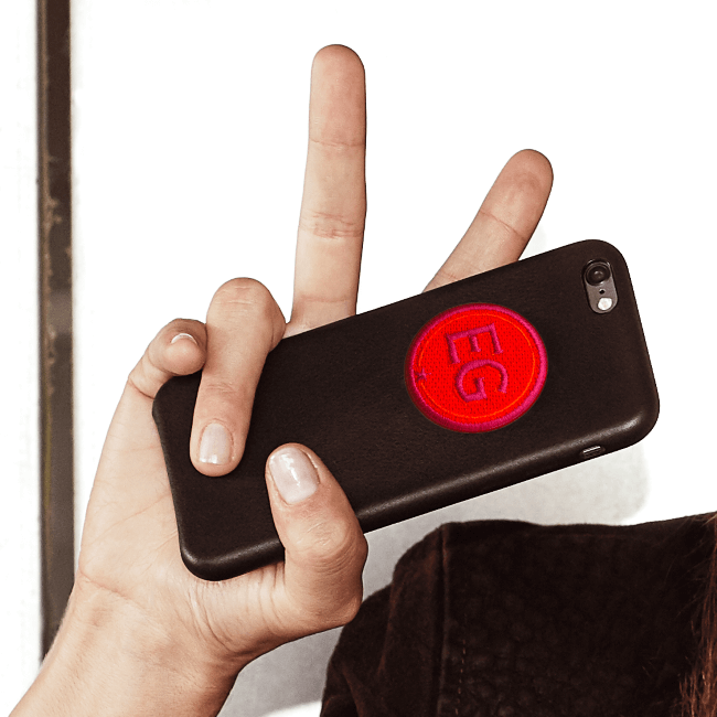 Label INITIALEN · 4cm · rot/pink · personalisierbar