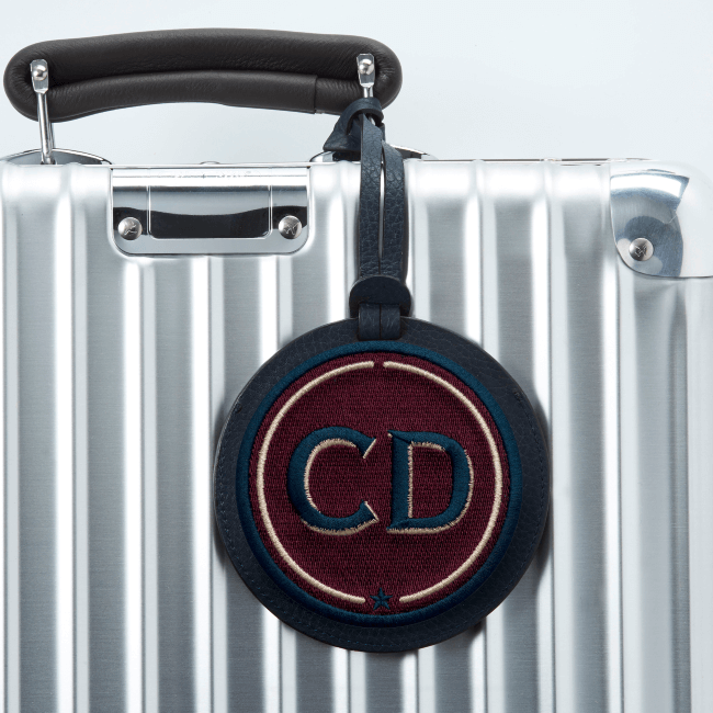 Gepäckanhänger INITIALEN · bordeaux · personalisierbar