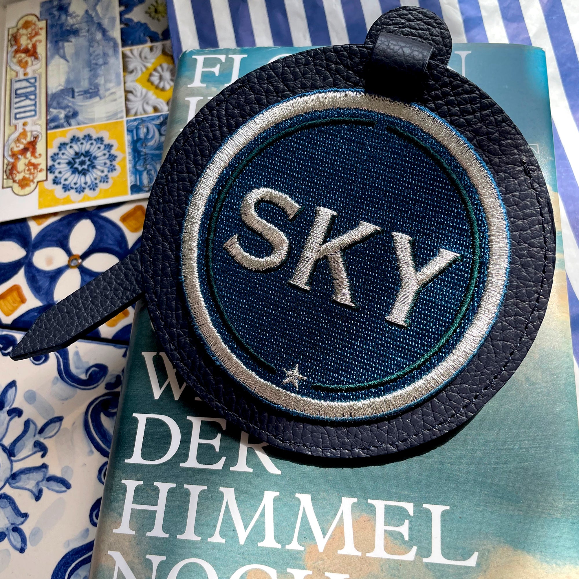 Gepäckanhänger INITIALEN · petrol/Silber