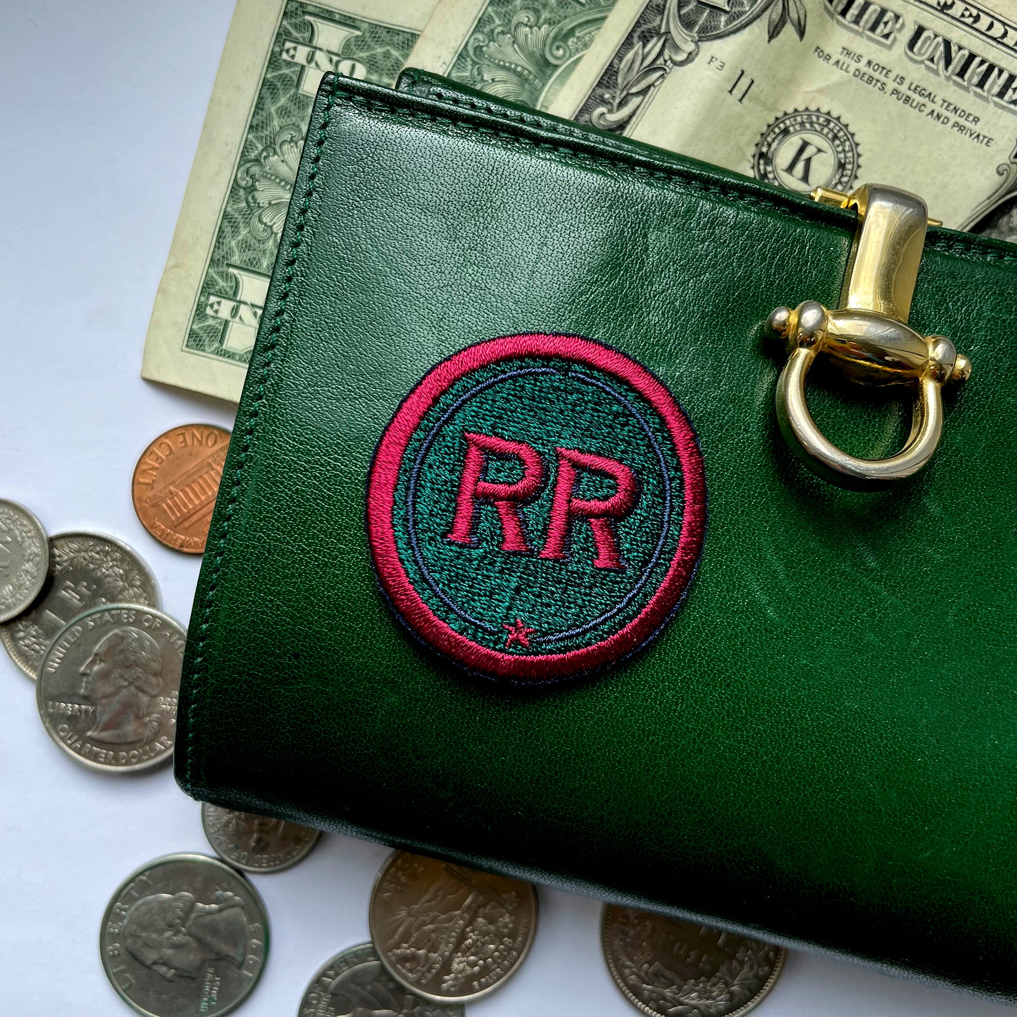 Label INITIALEN · 4cm · dunkelgruen · personalisierbar