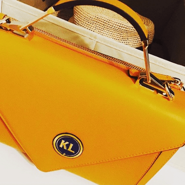 Label INITIALEN · 4cm · gelb/beige · personalisierbar