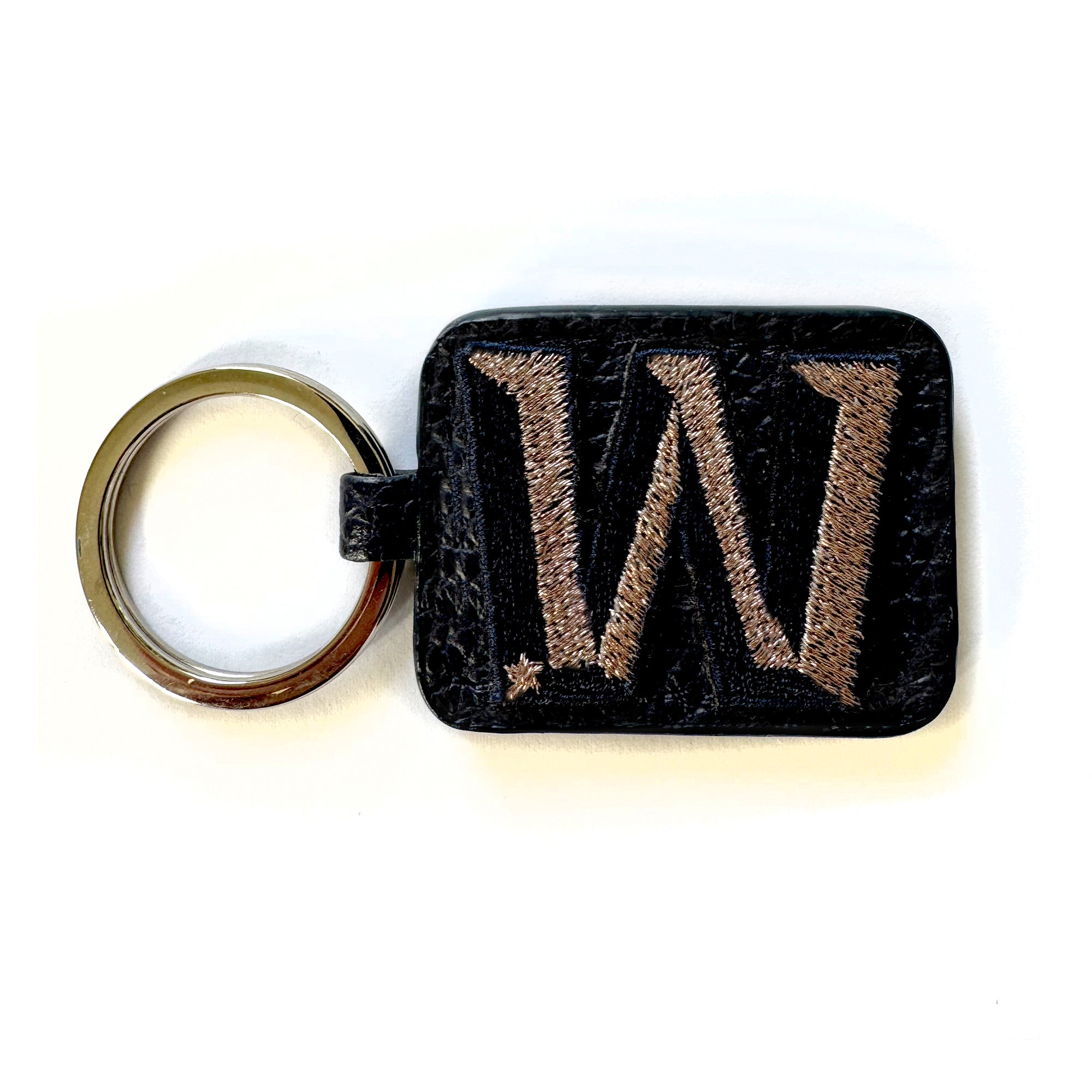 Schlüsselanhänger & SINGLE LETTER MINI · NAVY/ROSÉGOLD