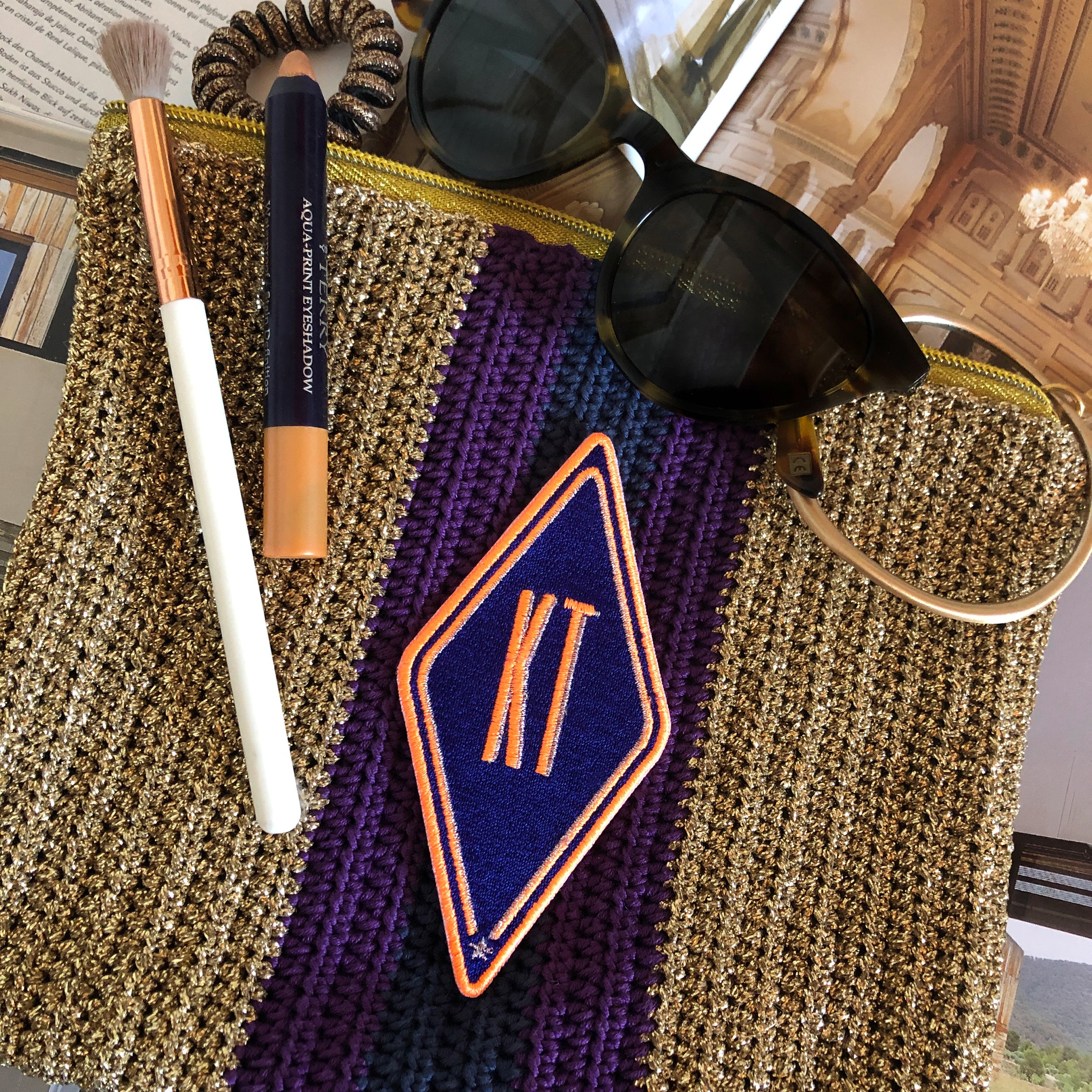 Label Karo · violett · personalisierbar