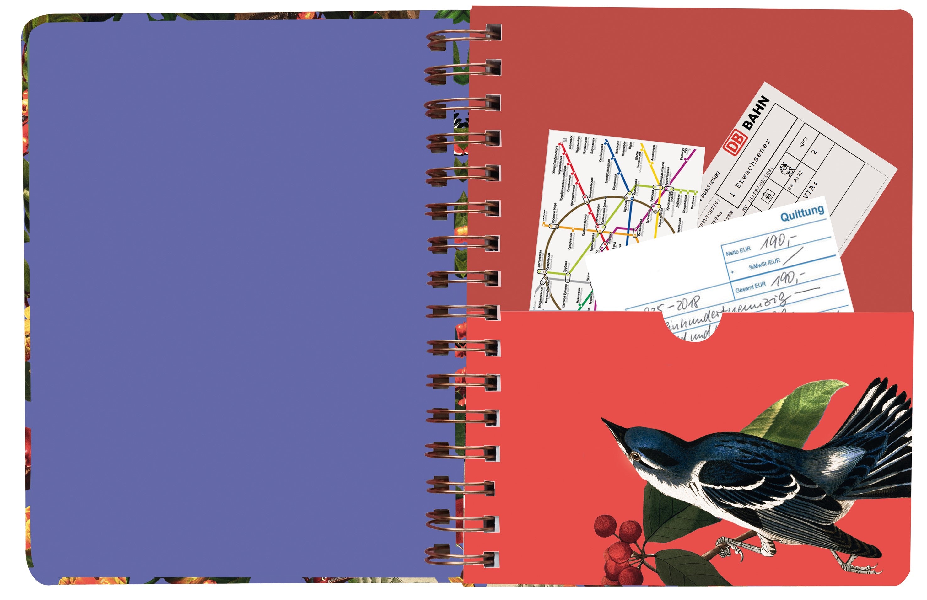 Ringbuch Vogelbeere mit Initialen-Patch