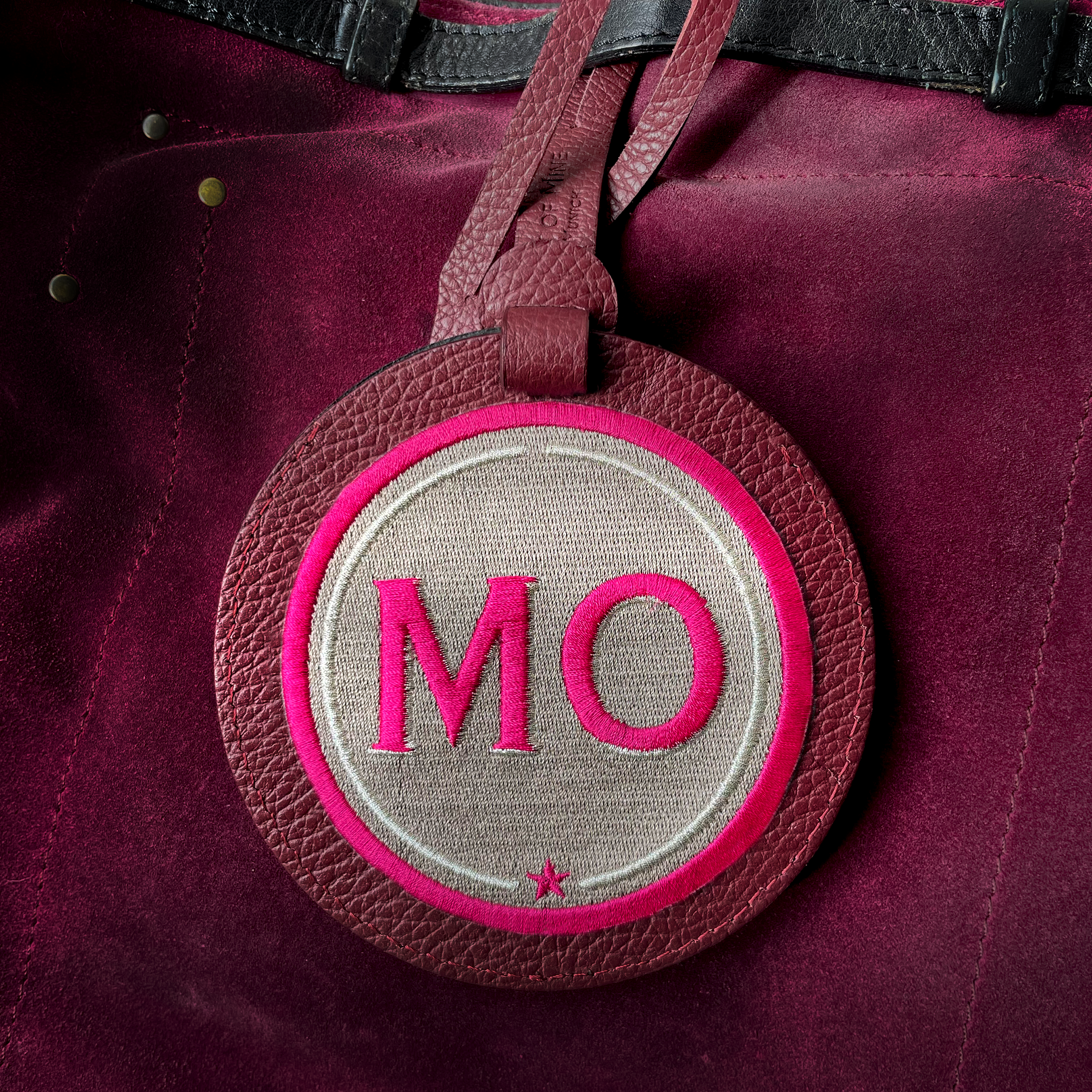 Gepäckanhänger Bordeaux INITIALEN · beige