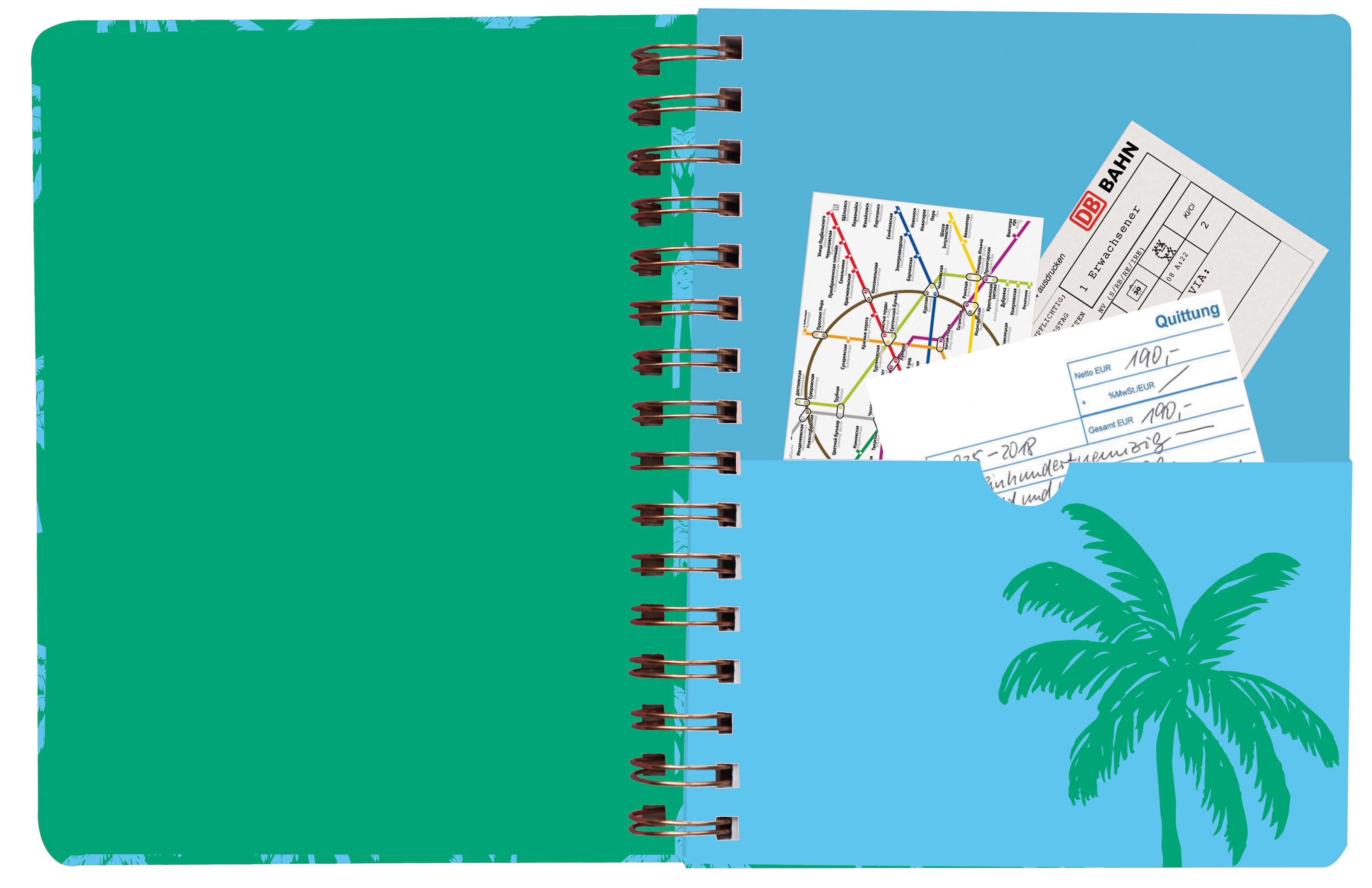 Ringbuch Palmtree mit Initialen-Patch