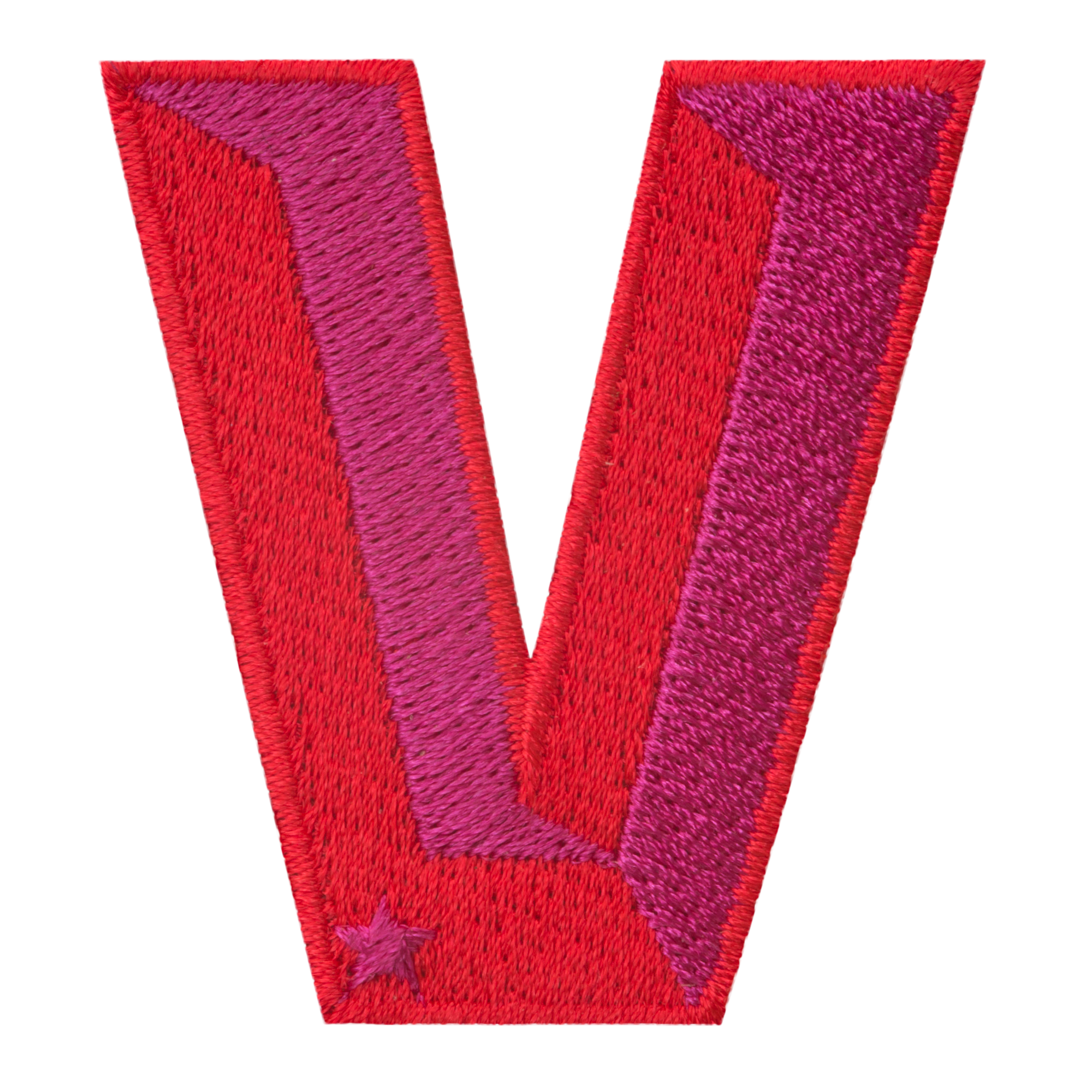 Label SINGLE LETTER · rot/pink
