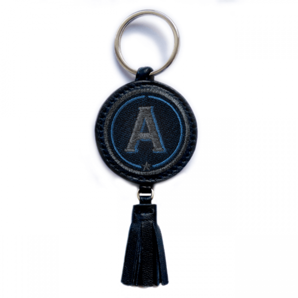 Key ring ABC · anthracite metallic/navy · with tassel