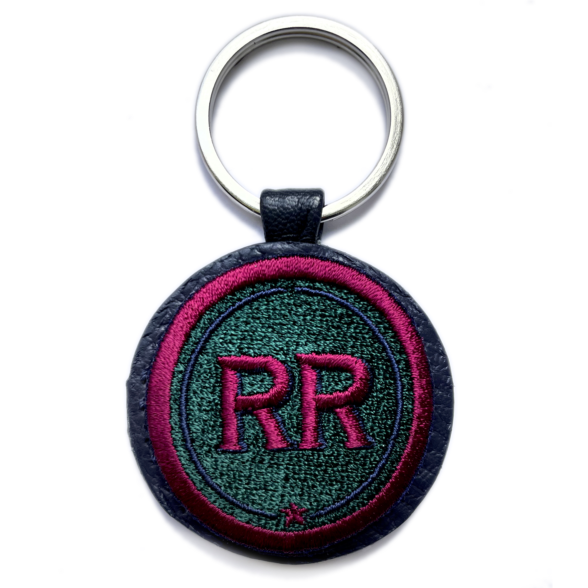 Key ring INITIALS · grey/metallic · with tassel · customizable