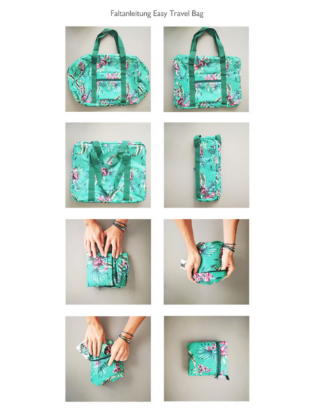 Easy Travel Bag DE LUXE PINK FLAMINGO mit Initialen-Patch