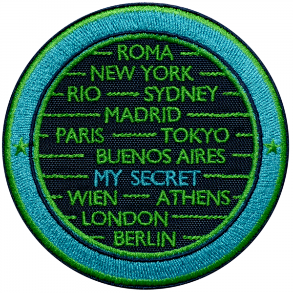 Label CITIES · TURQUOISE / GREEN · CUSTOMIZABLE